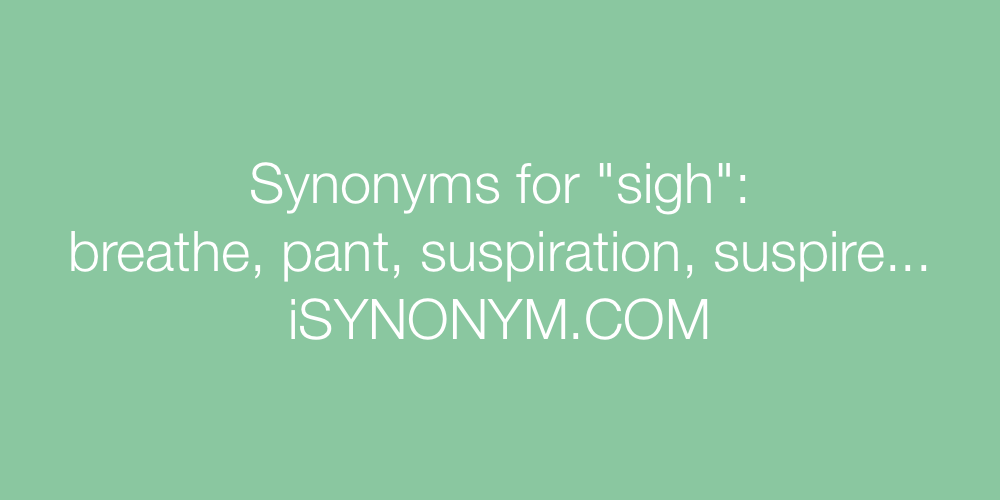 sigh synonym