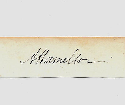 signature of alexander hamilton