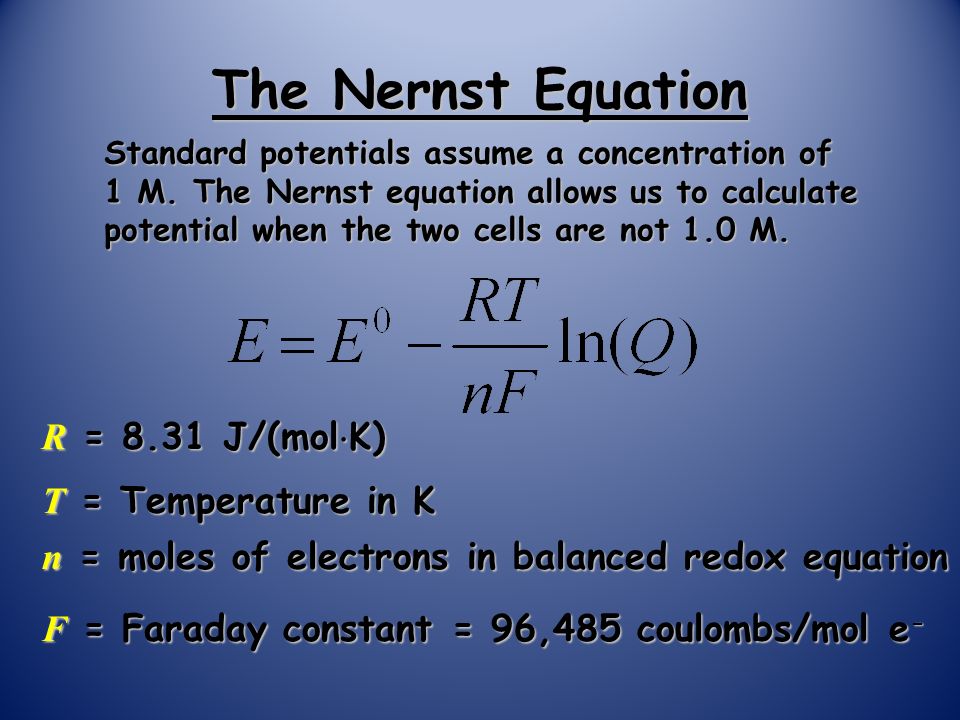 significance of nernst equation