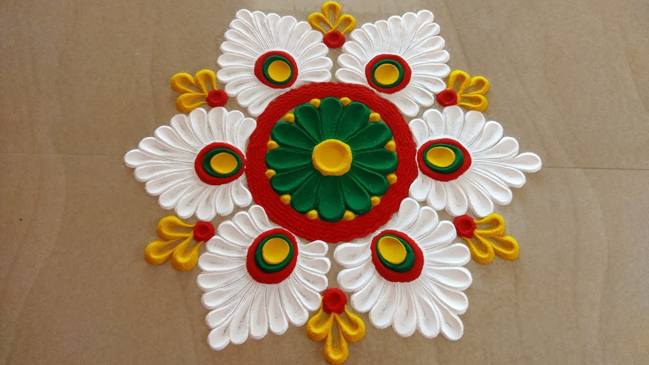 simple rangoli for diwali