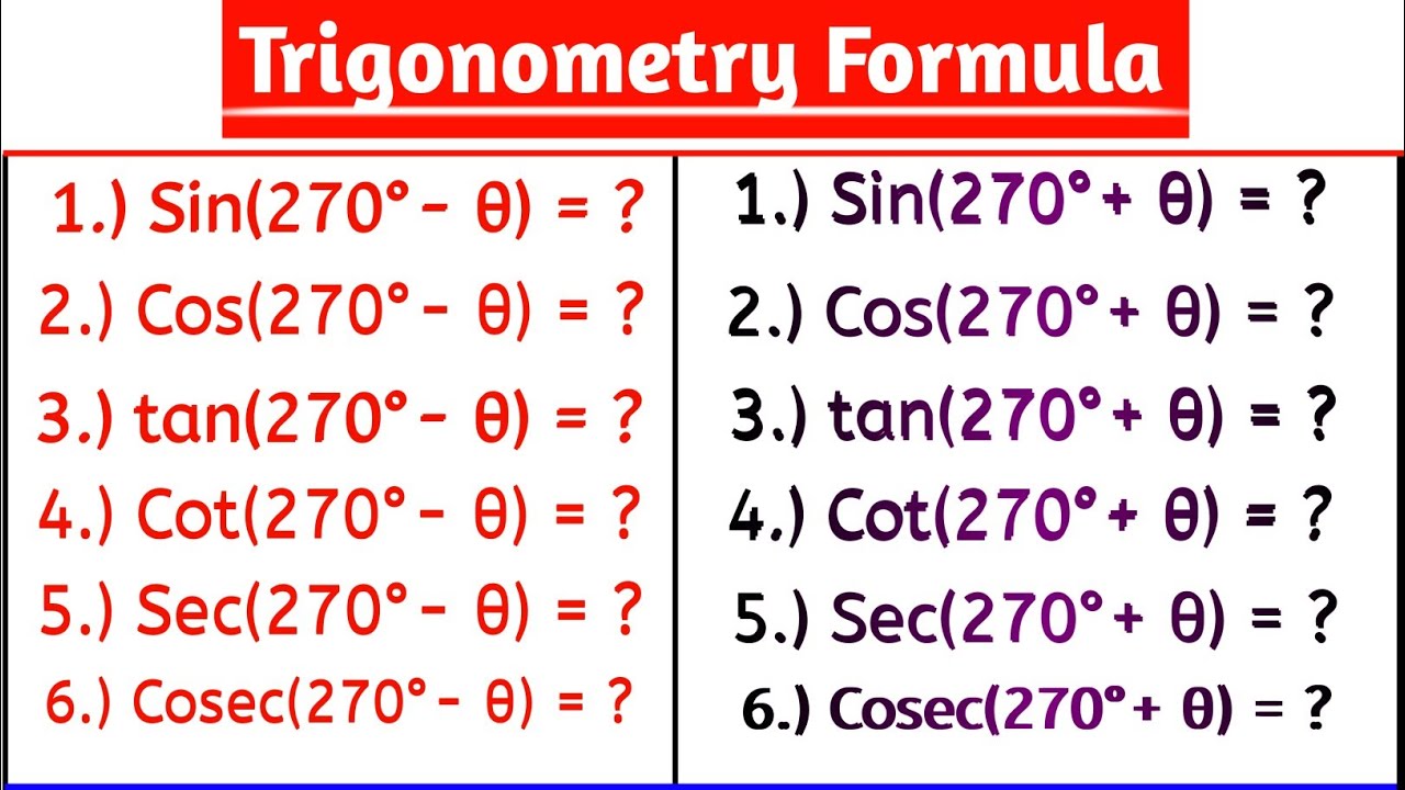 sin 270 θ