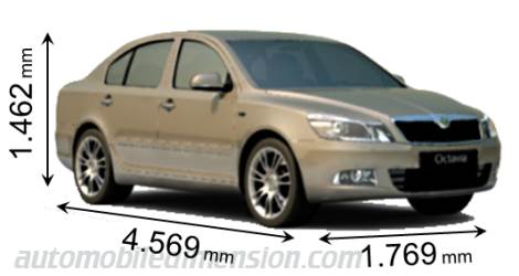 skoda octavia length in feet