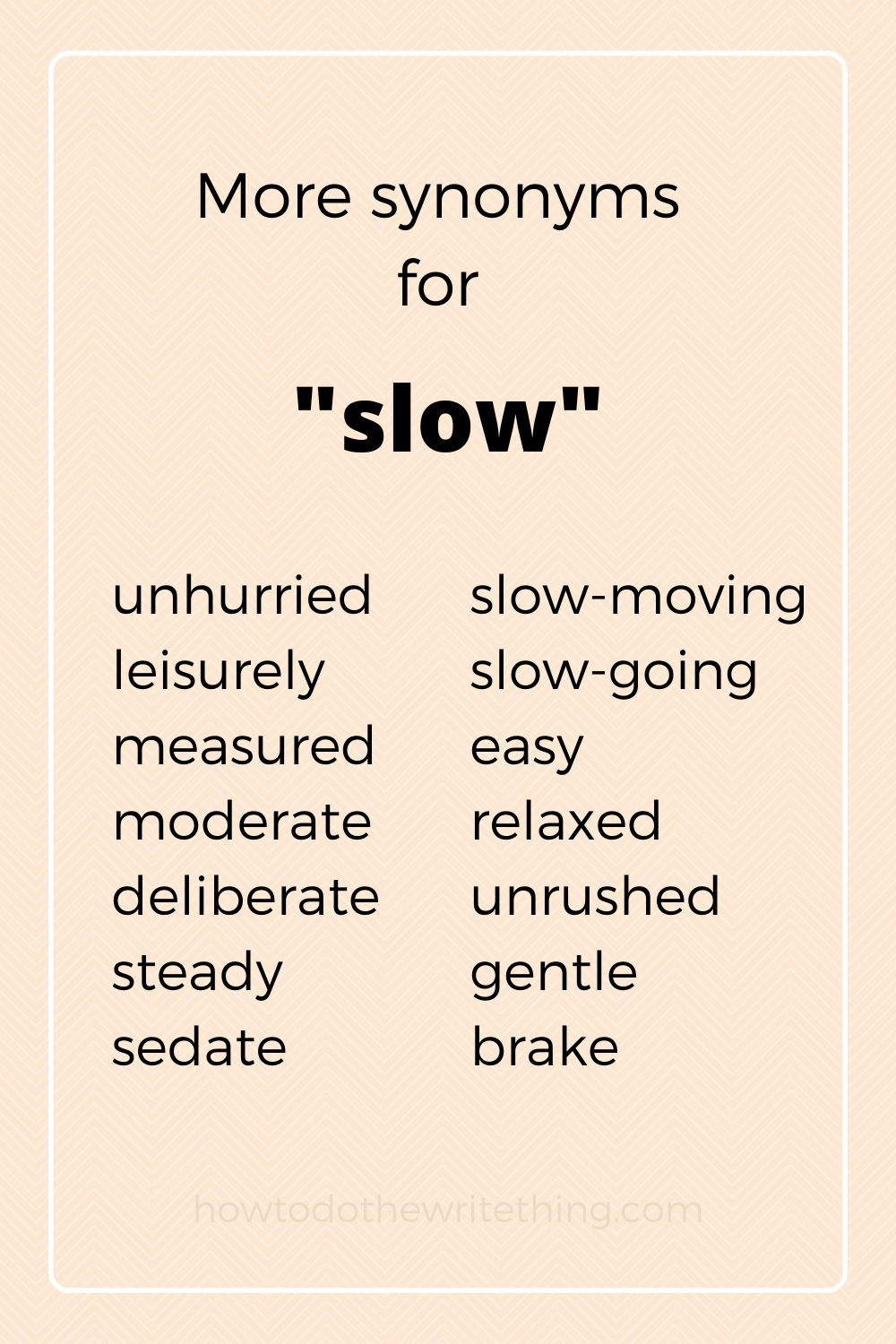 slow synonym