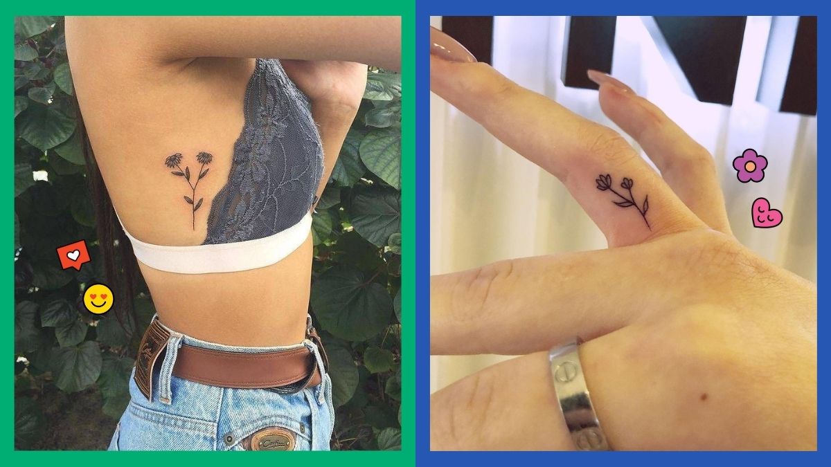 small floral tattoos