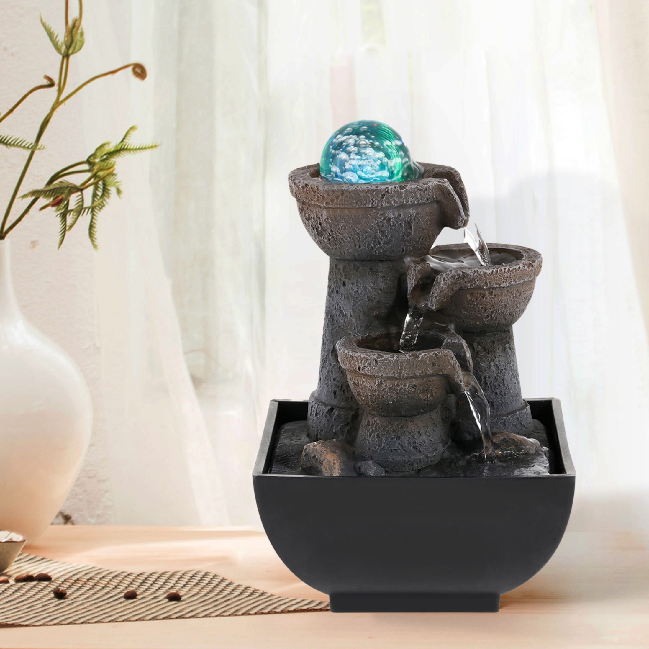 small indoor waterfall fountain