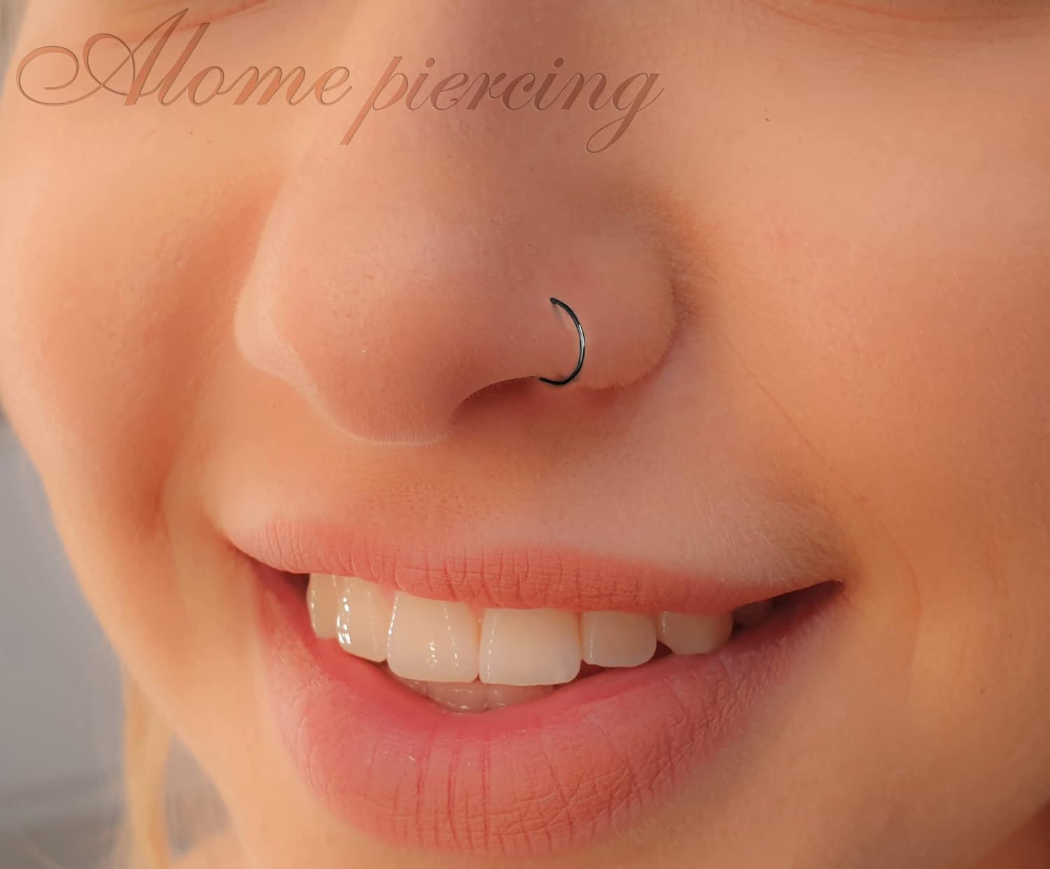 small nose piercing ring