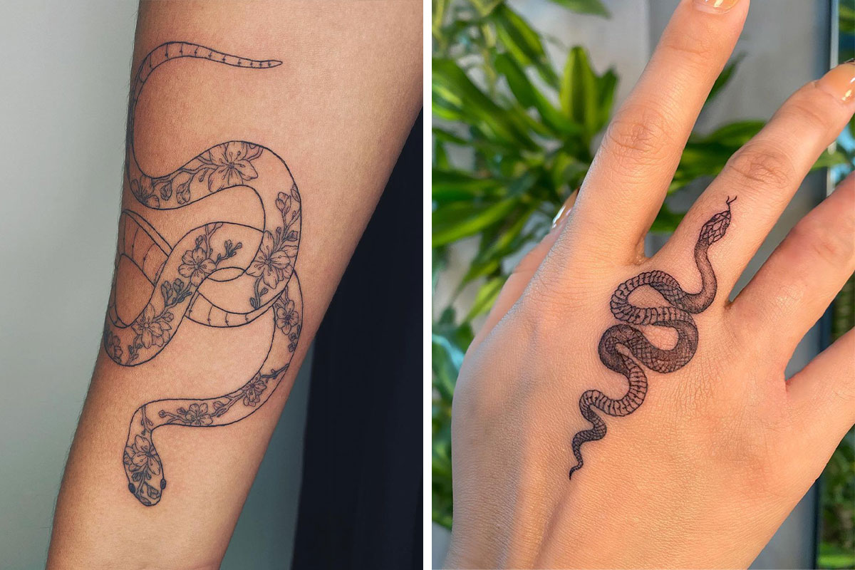 snake wrist tattoo