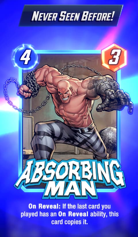 snap absorbing man