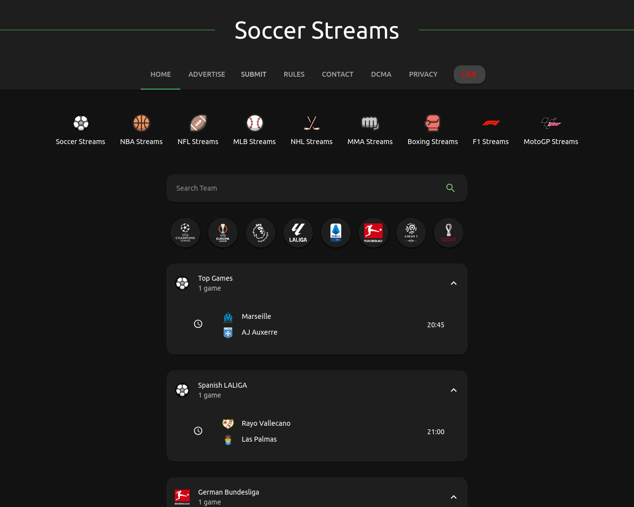 soccar streams 100