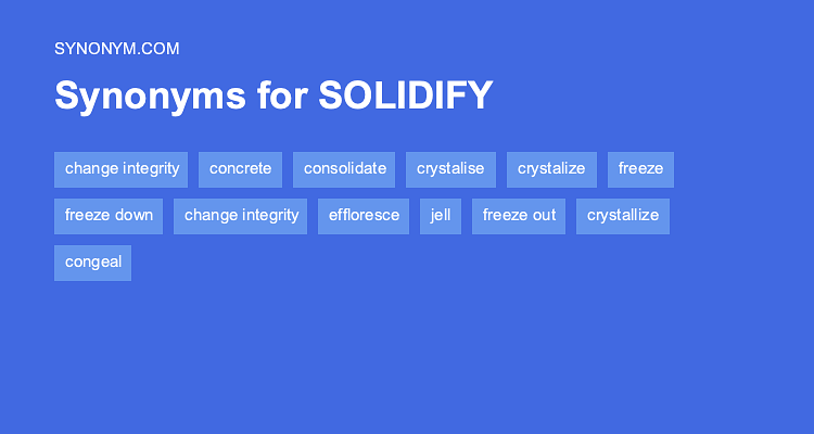 solidification synonym