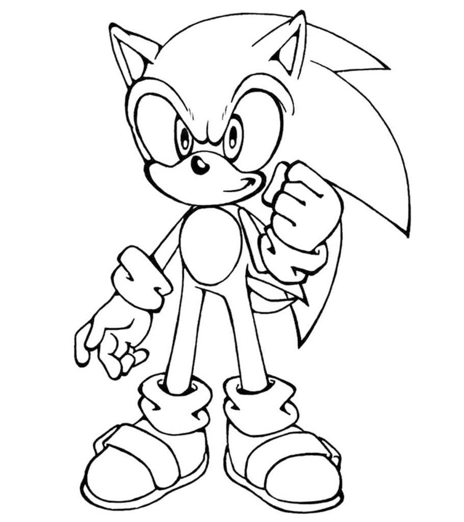 sonic coloring pictures to print