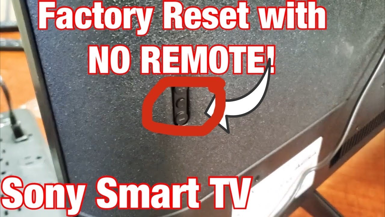 sony bravia factory reset not working