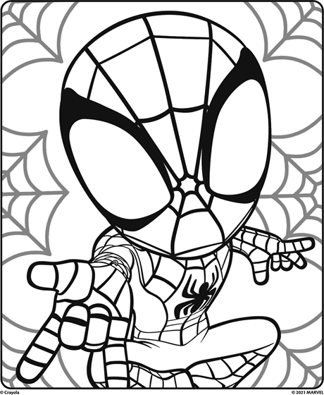 spiderman colouring in sheet