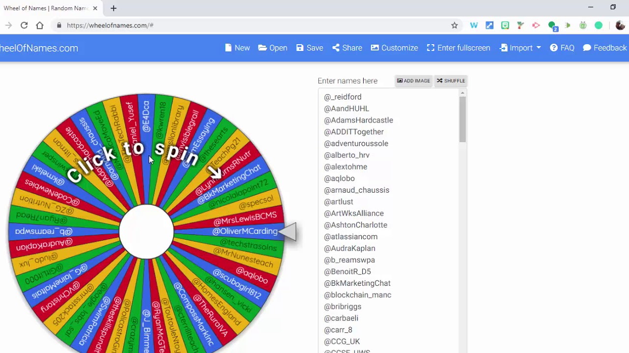 spinner wheel of names