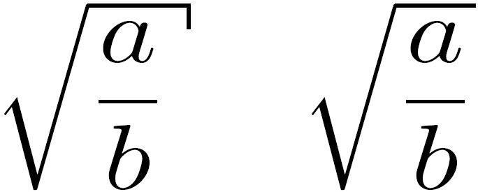 square root in latex