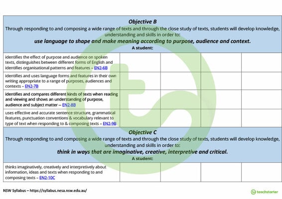 stage 2 english syllabus