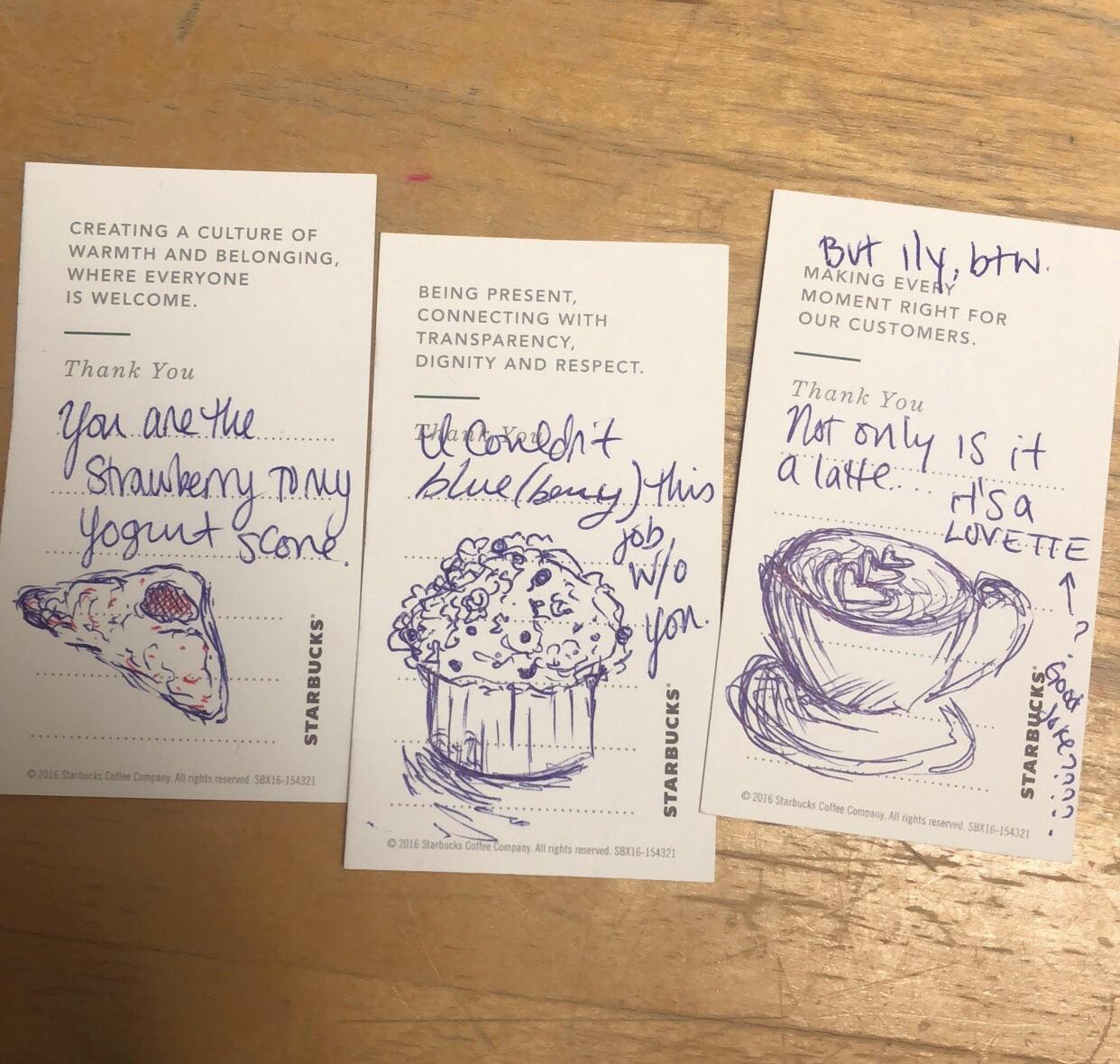 starbucks green apron cards