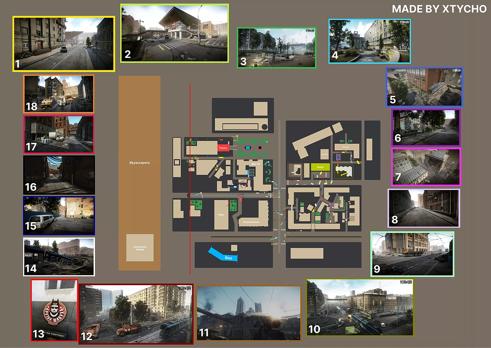 street of tarkov extract map