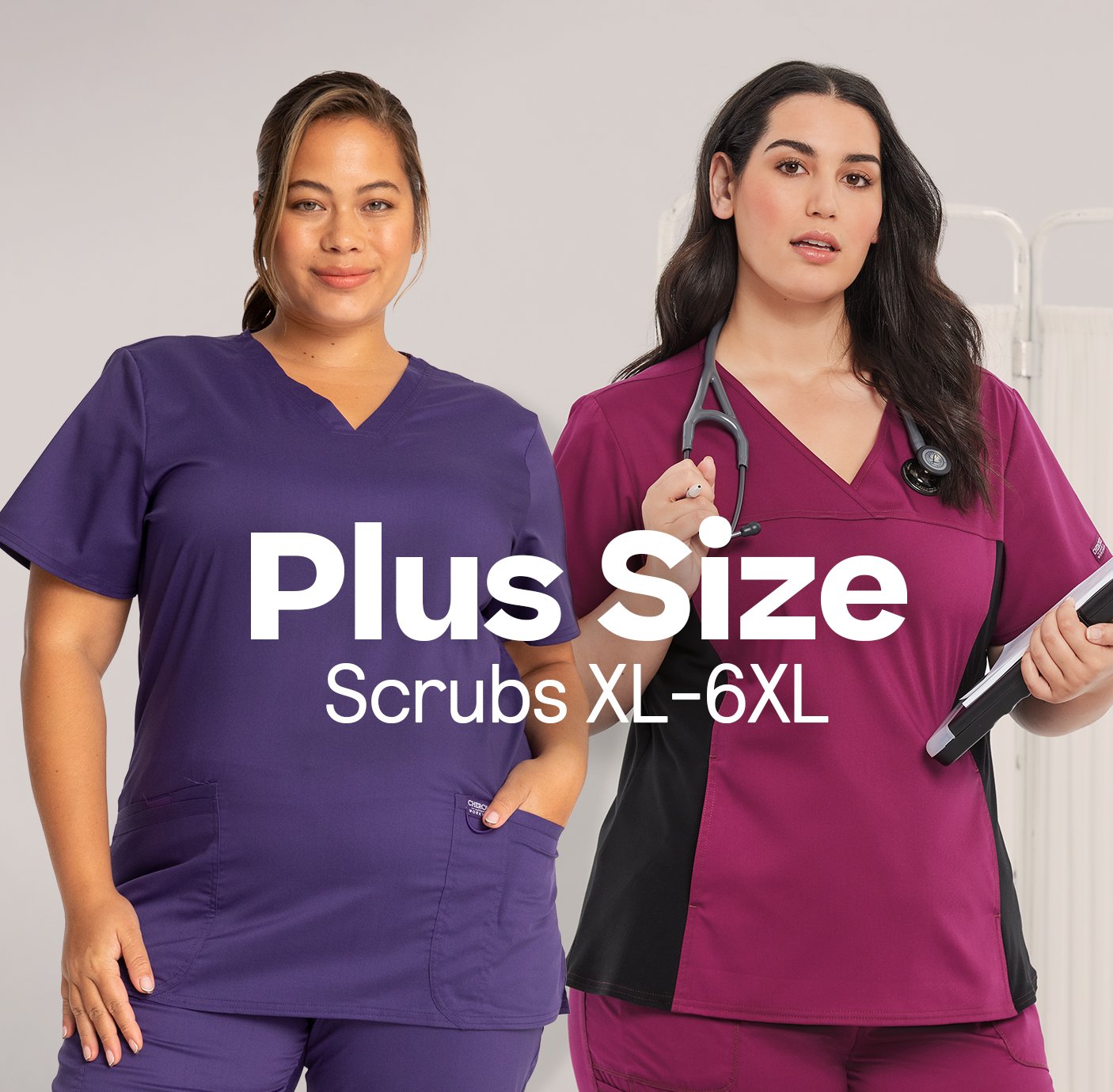 stretchy scrubs plus size