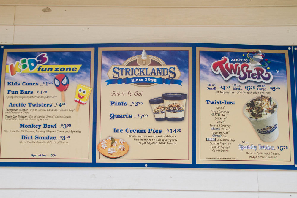 stricklands ice cream