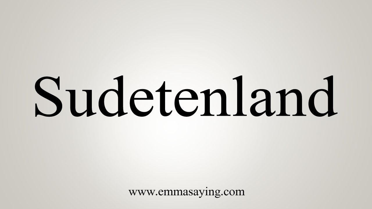 sudetenland pronunciation