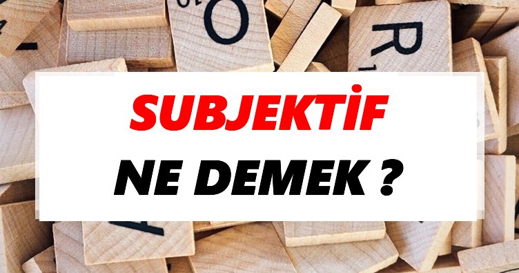 sübjektif ne demek