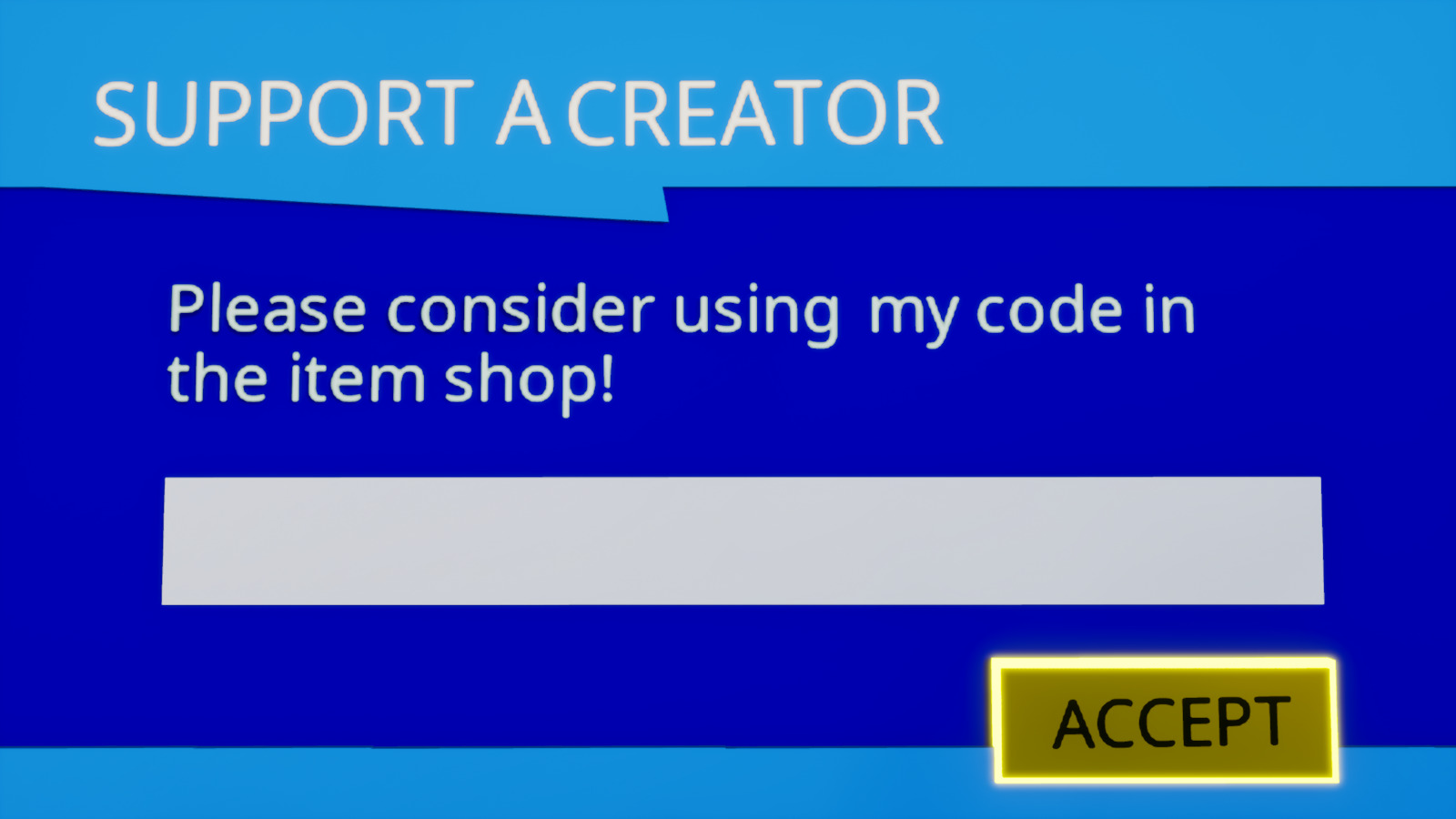 support a creator code