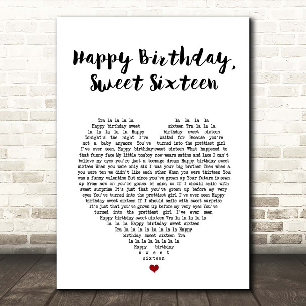 sweet sixteen song lyrics