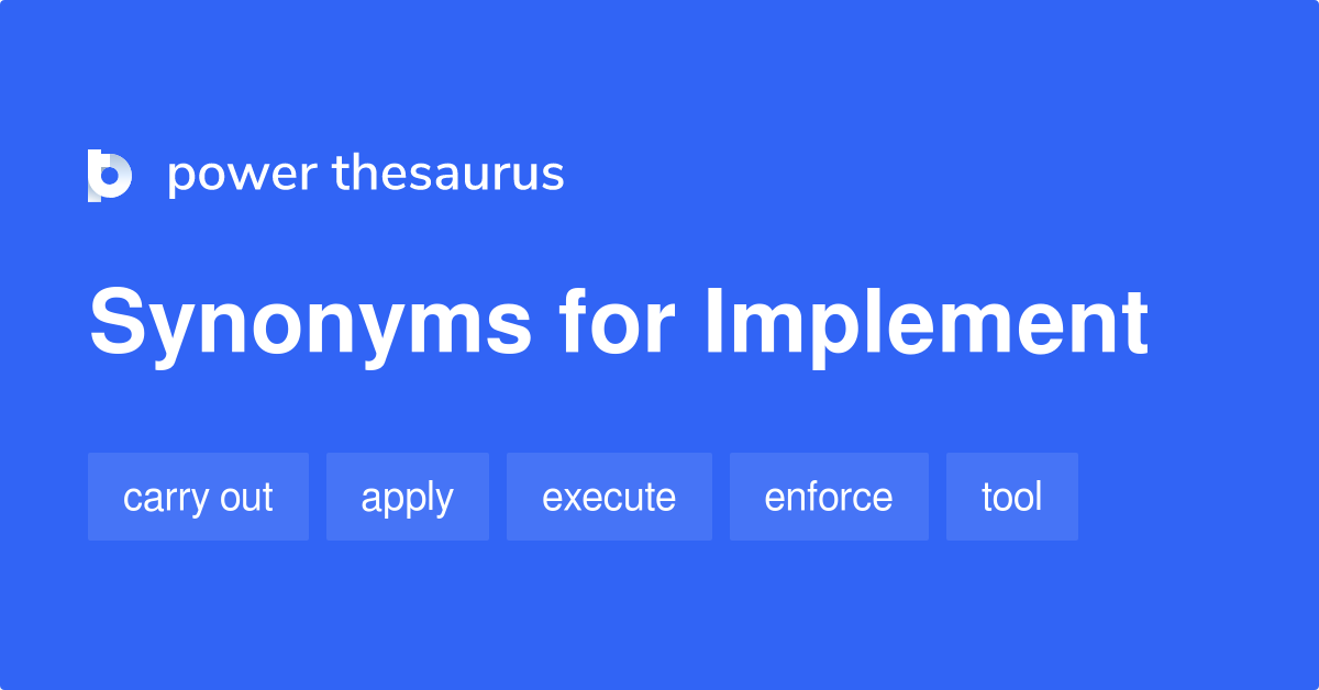 synonym for implement