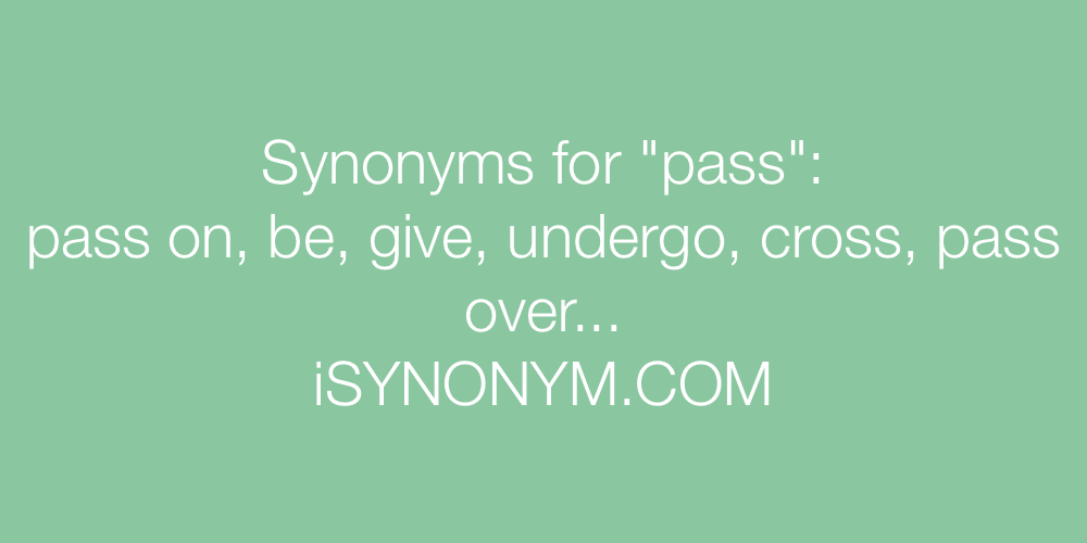 synonym for pass on