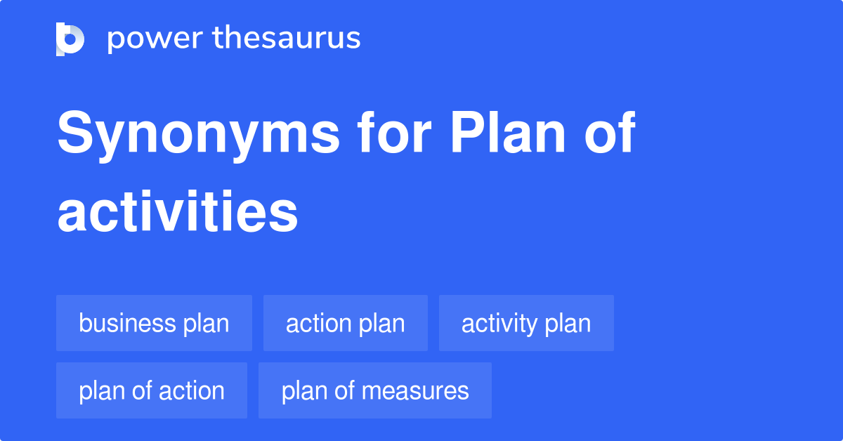 synonym for plans