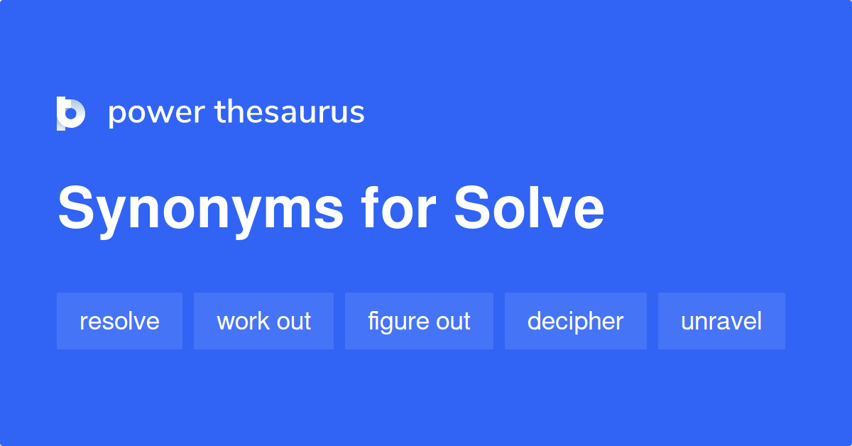 synonym for solve