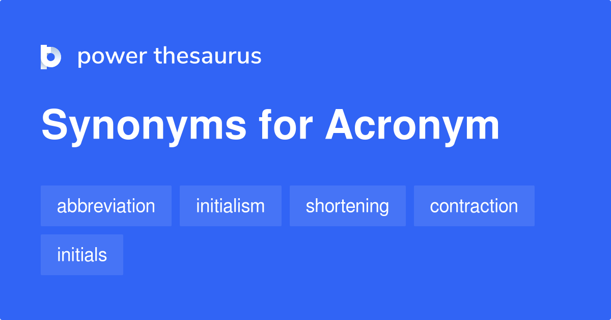 synonyms and acronyms