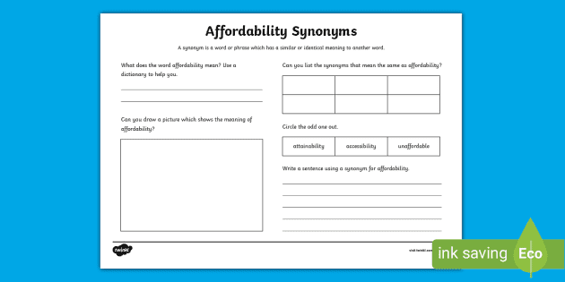 synonyms for affordability