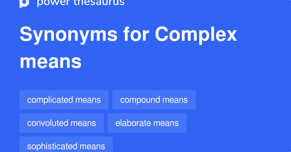 synonyms for complex