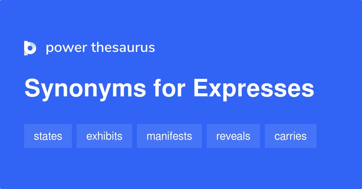 synonyms for expresses