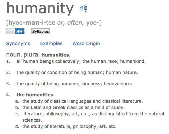 synonyms for humanity