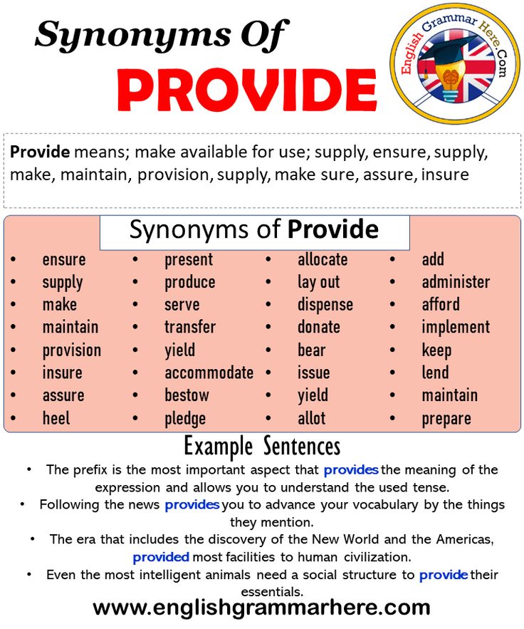 synonyms for provide