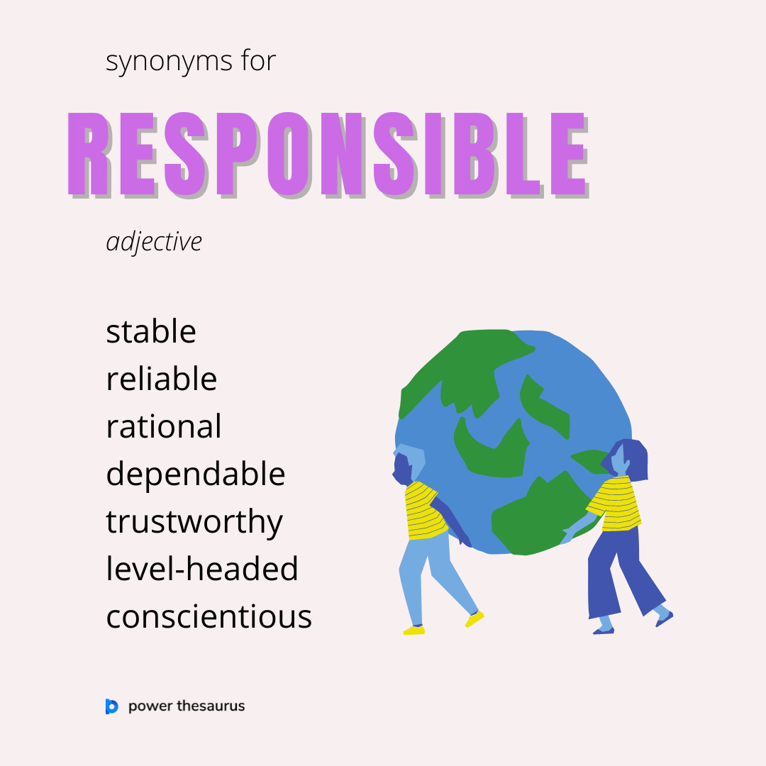 synonyms for responsible