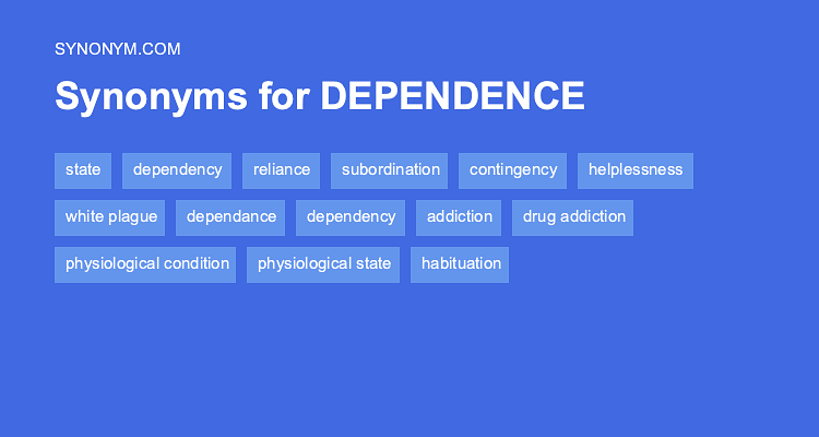 synonyms of dependence