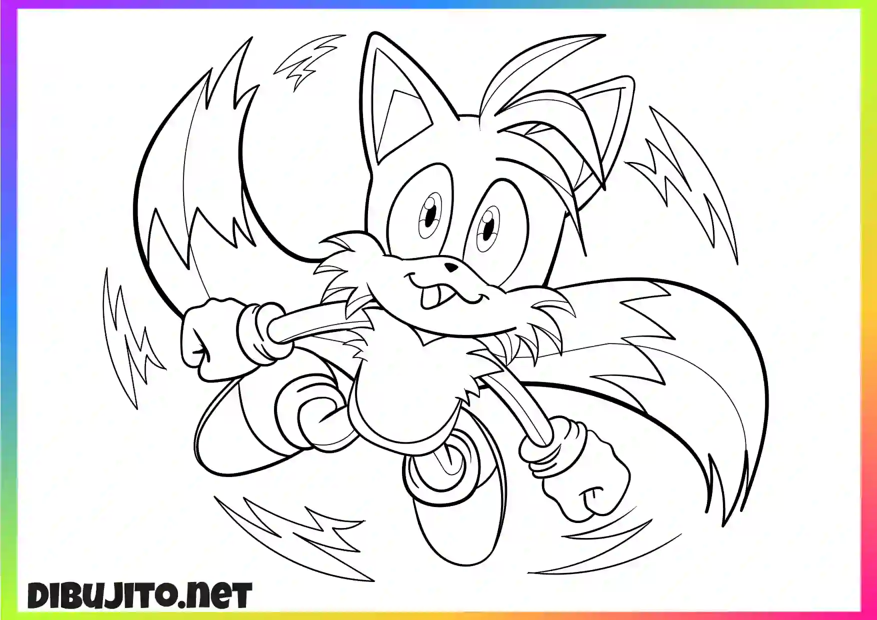 tails para colorear