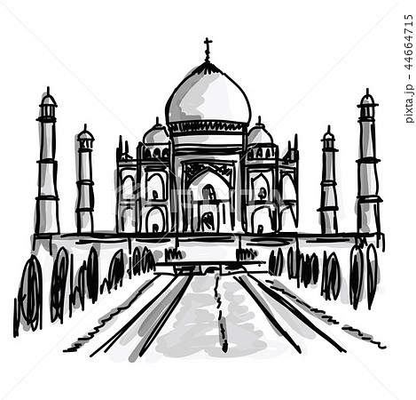 taj mahal doodle