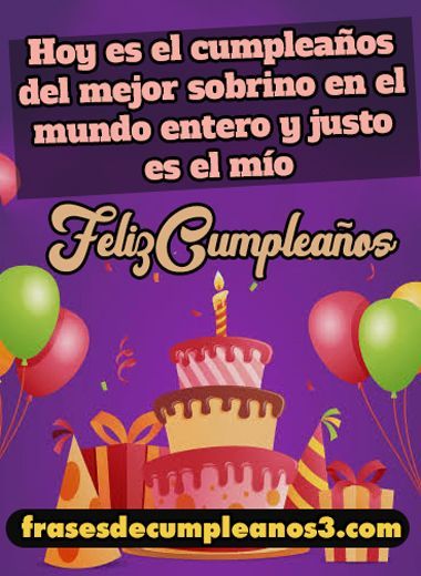 tarjetas de cumple para un sobrino