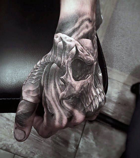 tattoos of skulls on hands