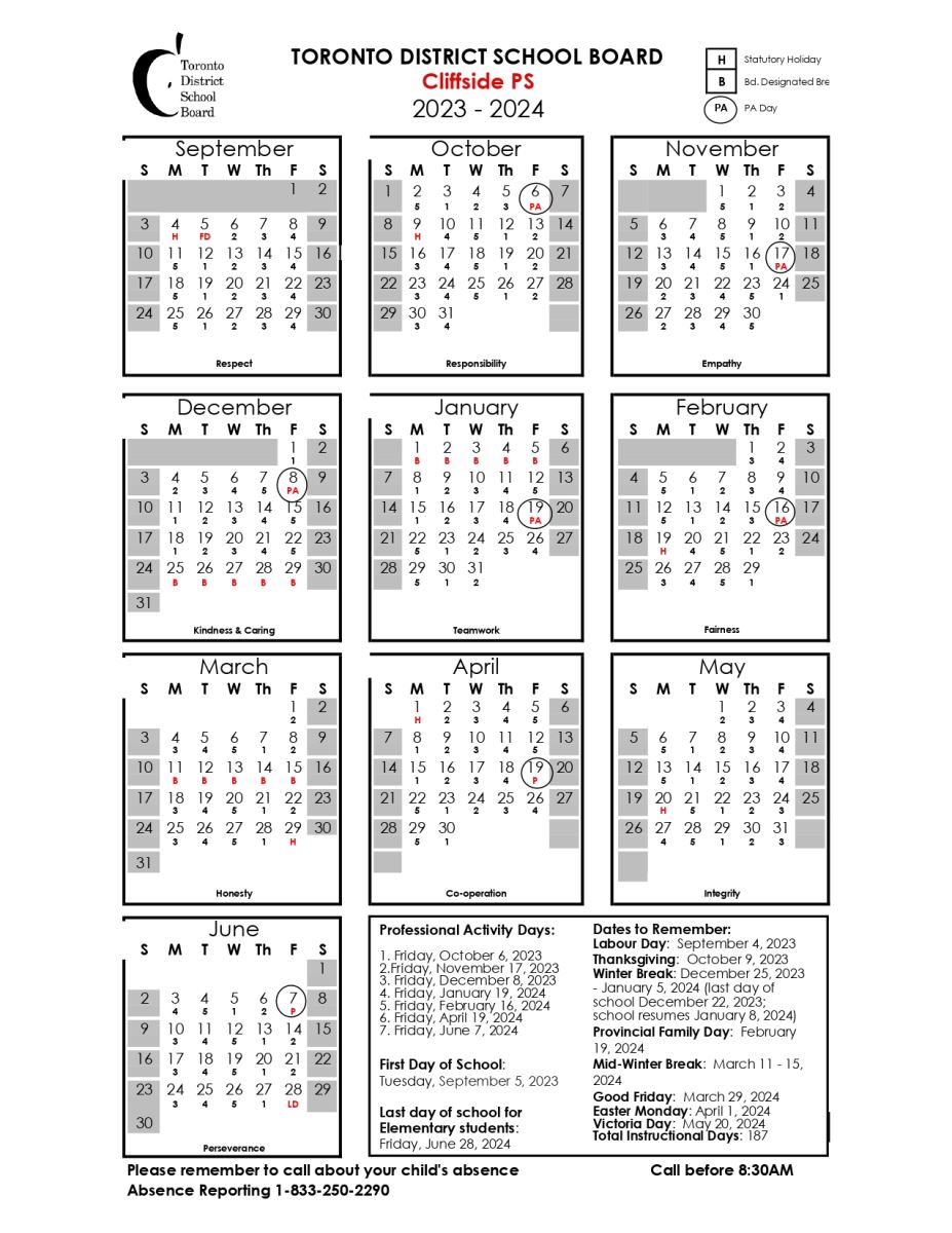 tdsb 2023-24 calendar