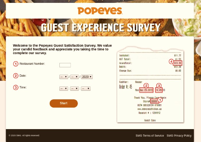 tellpopeyes survey ca