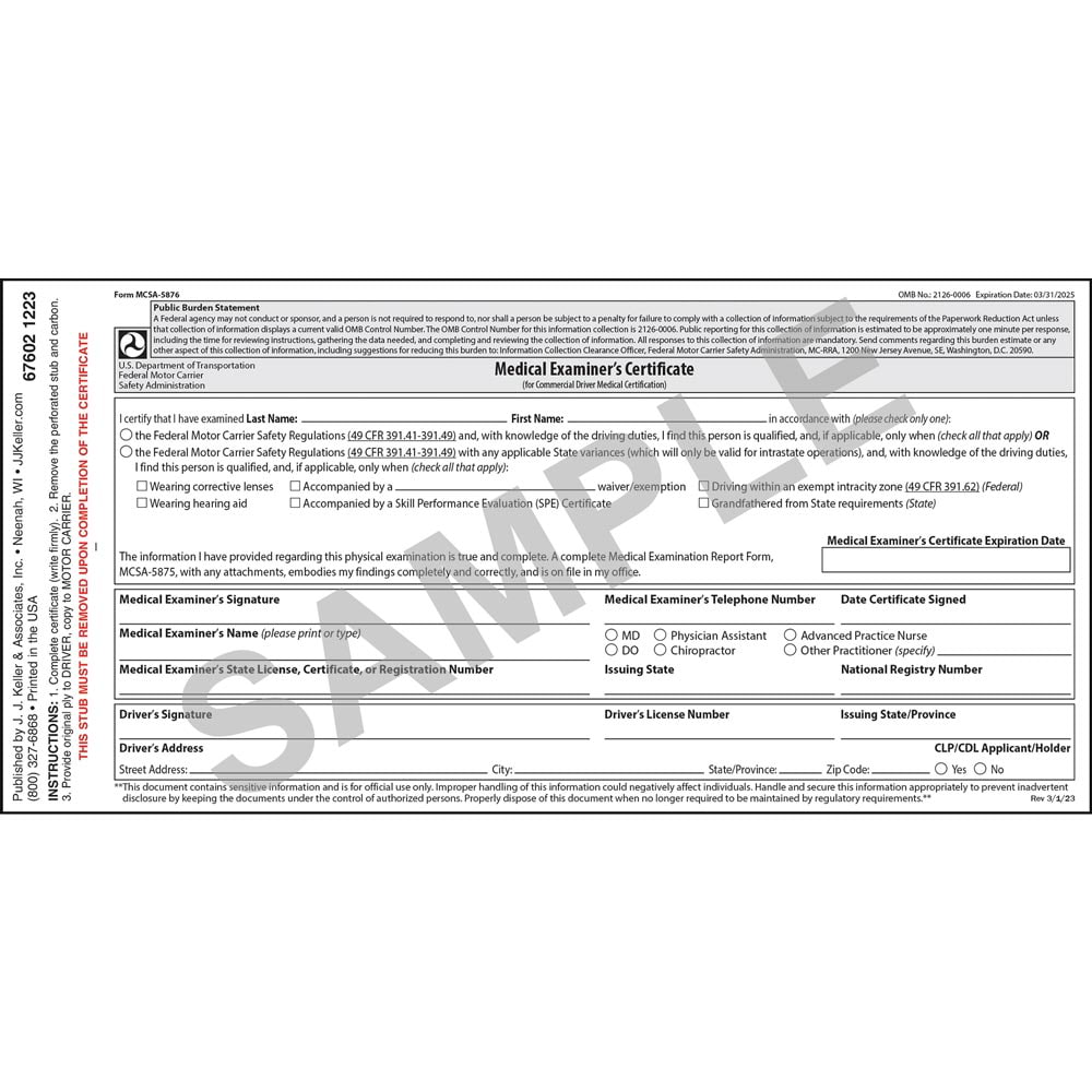 texas dot medical card status