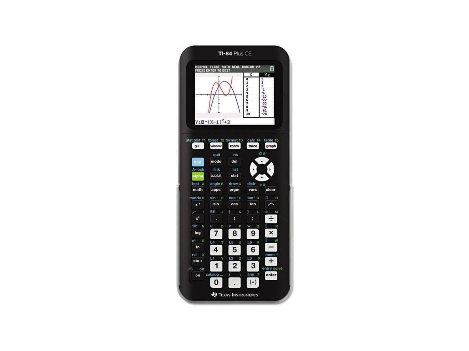 texas instruments ti-84 plus ce graphing calculator.