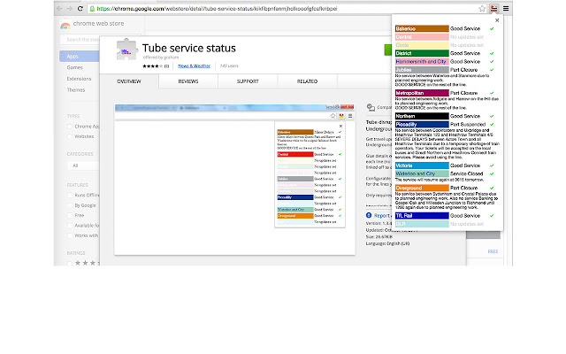 tfl status update