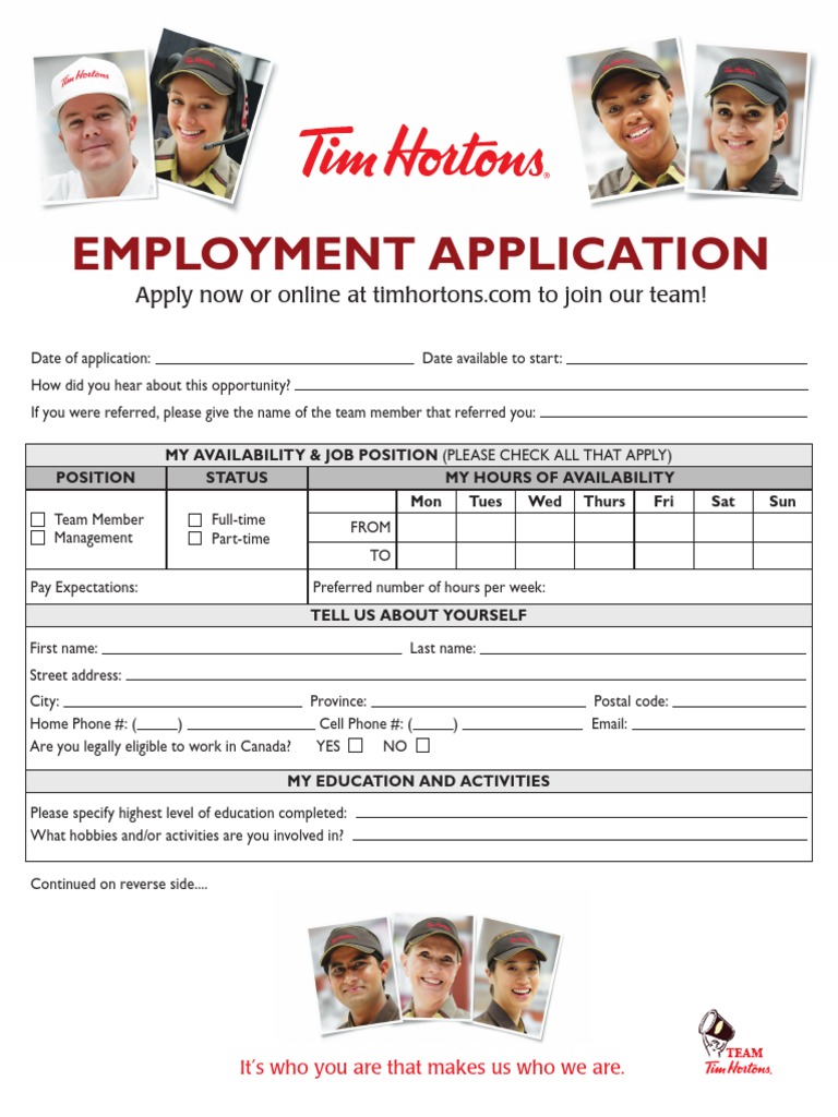 tim hortons jobs